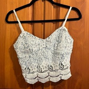 Blue Lacy Crop Top!